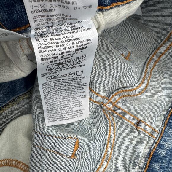 Levi's 511 Jeans Mens 34x34 (33x33 ACTUAL) Slim Fit Blue Denim Faded Wash - Picture 7 of 9